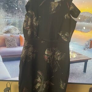 Black dress with gold/ rosegold patter